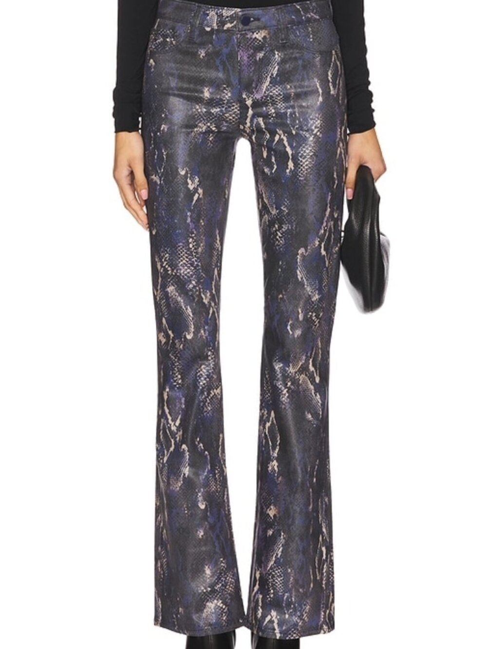 New L'AGENCE Selma Snake Print Baby Boot Jeans Size 32